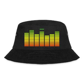 Reggae Musik Rastafari Jamaika - Bucket Hat - Schwarz - Vorne - Lela (165cm)