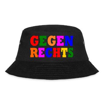 Gegen rechts - Bucket Hat - Schwarz - Vorne - Lela (165cm)