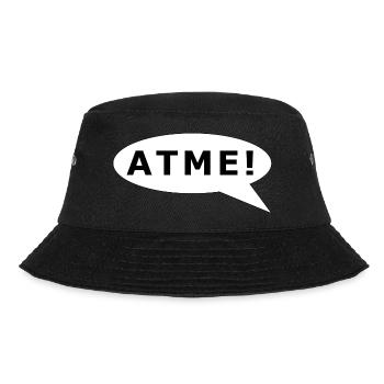 ATME! Schprechblase schwarz auf weiß - Bucket Hat - Schwarz - Vorne - Lela (165cm)