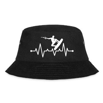 Wakeboarden Herzschlag Wakeboard Wakeboarder - Bucket Hat - Schwarz - Vorne - Lela (165cm)