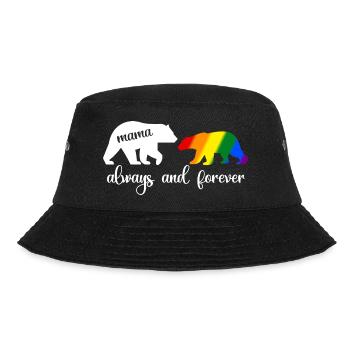 Regenbogen Mama Bär Immer Liebe Unterstütze Pride LGBT - Bucket Hat - Schwarz - Vorne - Lela (165cm)