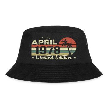 April Vintage 46th Anniversary Born 1978 Vibe - Bucket Hat - black - Front - Lela (165cm)