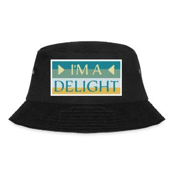 Lustig, ich bin eine Freude, sarkastisch, entzückend, Humor, Spaß - Bucket Hat - Schwarz - Vorne - Lela (165cm)