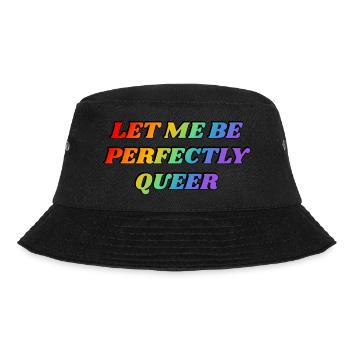 Lass mich vollkommen queer sein - Bucket Hat - Schwarz - Vorne - Lela (165cm)