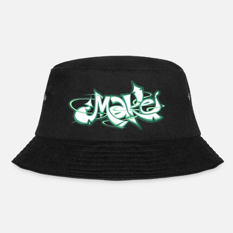 Grünes Wort machen Graffiti - Bucket Hat - Schwarz