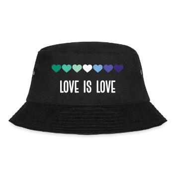LGBT Pride Month - Love is Love (Gays) - Bucket Hat - black - Front - Lela (165cm)