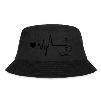 Bong Rauchen Pfeife Puls Liebe - Bucket Hat - Schwarz - Vorne - Lela (165cm)