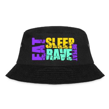 Eat Sleep Rave Repeat Logo Party Music Repeat - Bucket Hat - black - Front - Lela (165cm)