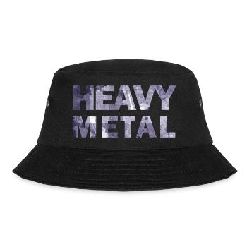 HEAVY METAL Schrift - Bucket Hat - Schwarz - Vorne - Lela (165cm)