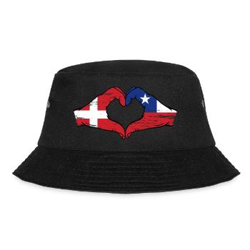 Danemark Chili Drapeau Mains Coeur Forme Utilisé - Bob - noir - Devant - Lela (165cm)