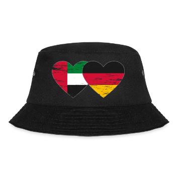 United Arab Emirates Germany Heart - Bucket Hat - black - Front - Lela (165cm)