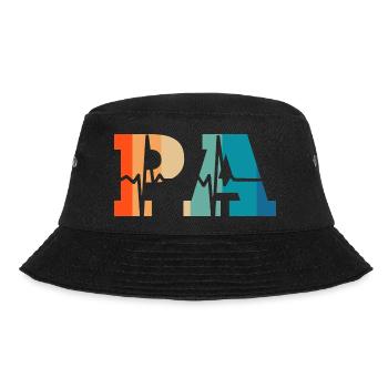 Herzschlag Retro Arzthelferin - Bucket Hat - Schwarz - Vorne - Lela (165cm)