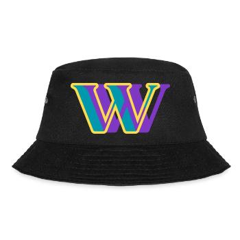 Mehrfarbiger Buchstabe w - Bucket Hat - Schwarz - Vorne - Lela (165cm)