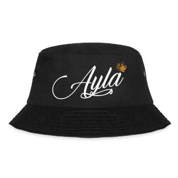 Ayla Custom Name für Frauen Kinder Kleinkinder - Ayla - Bucket Hat - Schwarz - Vorne - Lela (165cm)