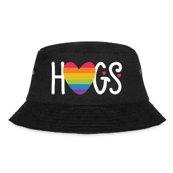 LGBT Pride Monat - Umarmungen - Bucket Hat - Schwarz - Vorne - Lela (165cm)