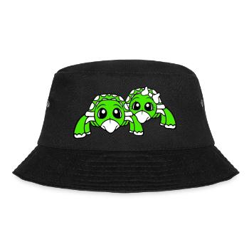 2 Turtles Couple In Love Man Woman Love - Bucket Hat - black - Front - Lela (165cm)
