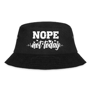 Nope not today heartbeat - Bucket Hat - Schwarz - Vorne - Lela (165cm)