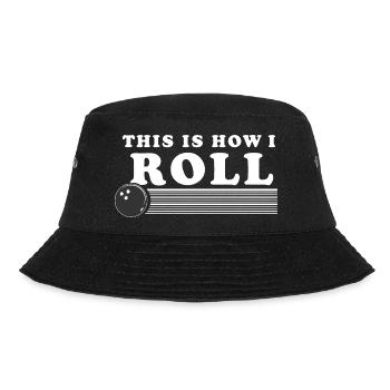 So mache ich Retro Bowling Ball - Bucket Hat - Schwarz - Vorne - Lela (165cm)
