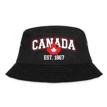 Kanada Patriotisches Ahornblatt-Design - Bucket Hat - Schwarz - Vorne - Lela (165cm)