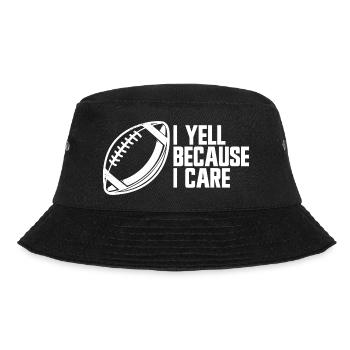 Ich schreie, weil es mir wichtig ist, Fußball-Elte - Bucket Hat - Schwarz - Vorne - Lela (165cm)
