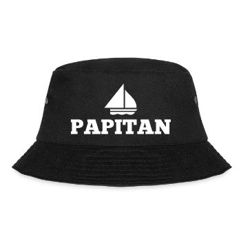 Papitän Vatertag bester Papa Anker - Bucket Hat - Schwarz - Vorne - Lela (165cm)