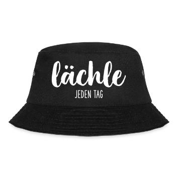 lächle jeden Tag Motivation - Bucket Hat - Schwarz - Vorne - Lela (165cm)