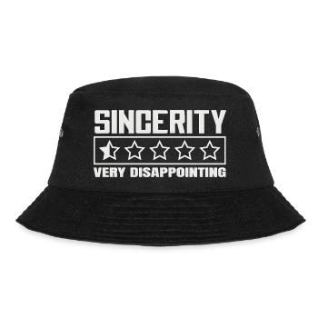 Sincerity 1 Star Review Sarcasm Design - Bucket Hat - black - Front - Lela (165cm)
