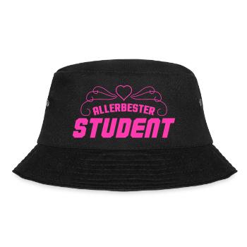 Allerbester Student - Bucket Hat - Schwarz - Vorne - Lela (165cm)