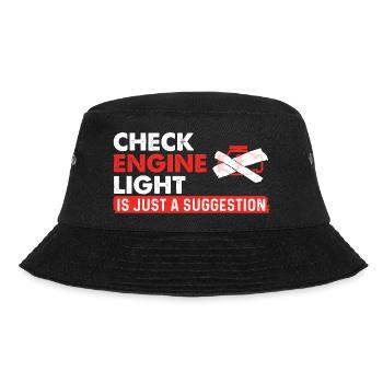 Check Engine Light Suggestion Racing Car - Bucket Hat - black - Front - Lela (165cm)