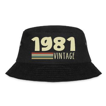 1981-Anniversary-1981-retro-1981 - Bucket Hat - black - Front - Lela (165cm)