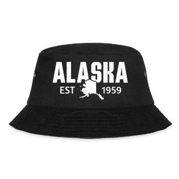 Alaska Est 1959 Retro Vintage - Bucket Hat - black - Front - Lela (165cm)