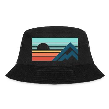 Mountains Sun Abstract - Bucket Hat - black - Front - Lela (165cm)