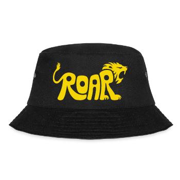 Löwe Brüllen Schriftzug Design - Bucket Hat - Schwarz - Vorne - Lela (165cm)