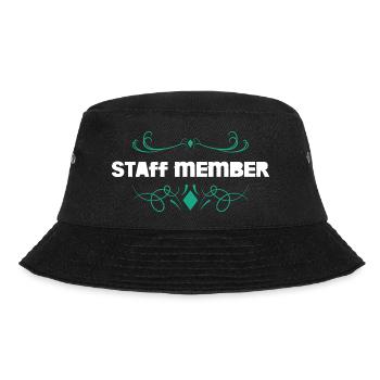 Staff Member Ornament Abzeichen - Bucket Hat - Schwarz - Vorne - Lela (165cm)