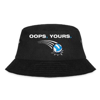 Oops. yours. Volleyball Volleyballspieler - Bucket Hat - Schwarz - Vorne