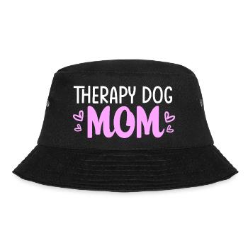 Therapiehund - Bucket Hat - Schwarz - Vorne