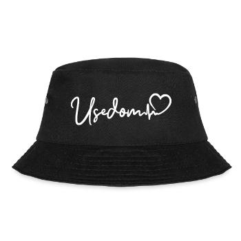 Usedom Herzschlag Ostsee Insel Usedom - Bucket Hat - Schwarz - Vorne - Lela (165cm)