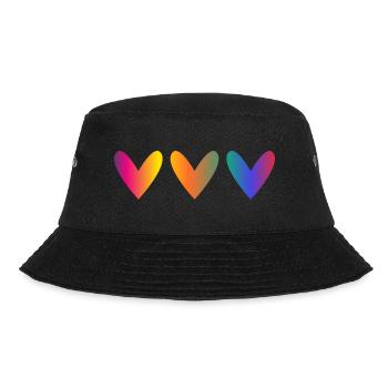 VALENTINE'S DAY. Bachelorette party. I LOVE YOU. I LOVE YOU. LOVE - Bucket Hat - black - Front - Lela (165cm)