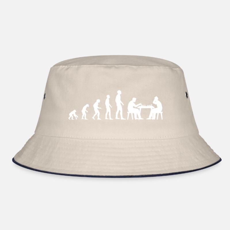 Schach Evolution Geschenk Bucket Hat
