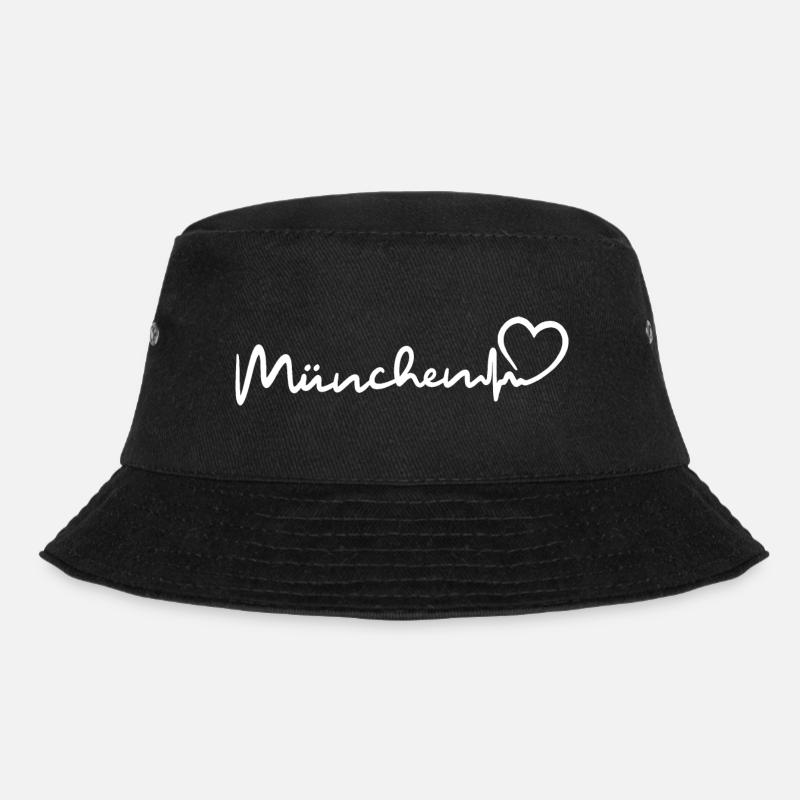 München Herzschlag - Bucket Hat - Schwarz