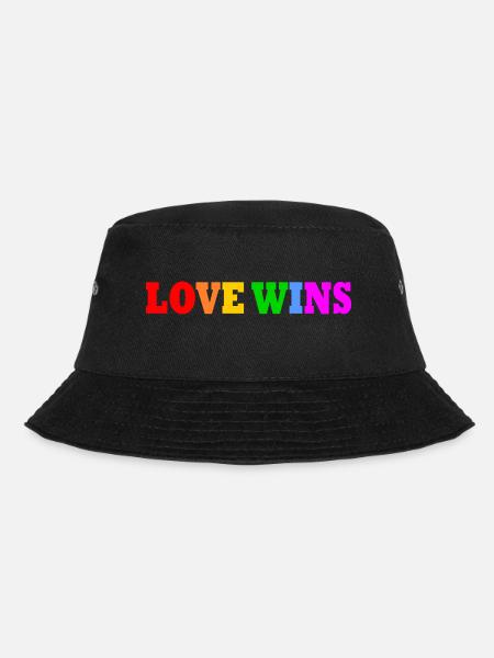 Love wins - Bucket Hat - Schwarz