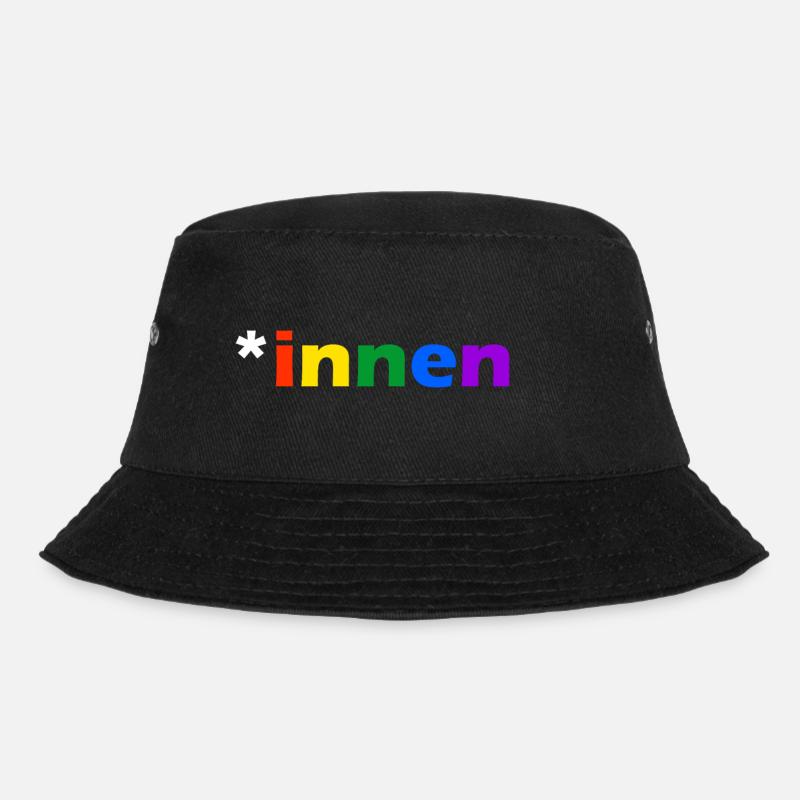 Gendersternchen gendern Sprache bunt *innen - Bucket Hat - Schwarz