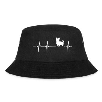 Yorkshire Terrier Dog Heartbeat Gift - Bucket Hat - black - Front - Lela (165cm)