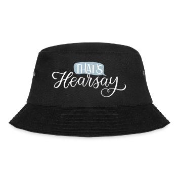 That's Hearsay White Lettering - Bucket Hat - Schwarz - Vorne - Lela (165cm)