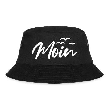 Moin Möwen - Bucket Hat - Schwarz - Vorne - Lela (165cm)
