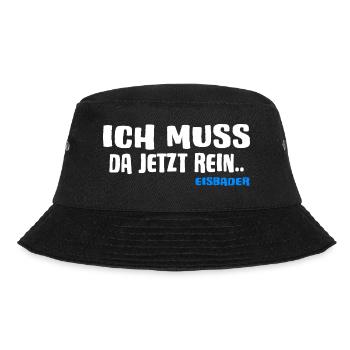 Eisbader Winterschwimmer ICEBATH CHALLENGE eisloch - Bucket Hat - Schwarz - Vorne - Lela (165cm)