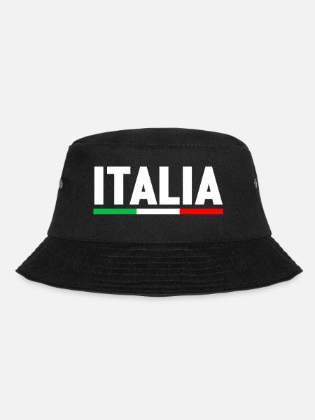 ITALY ITALIAN FLAG FOOTBALL 2021 HOLIDAY - Bucket Hat - black
