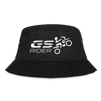 Logo GS-Fahrer Nr. 2 | white - Bucket Hat - Schwarz - Vorne - Lela (165cm)