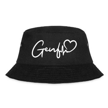 Genf Herzschlag Schweiz Genf - Bucket Hat - Schwarz - Vorne - Lela (165cm)