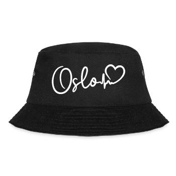 Oslo Herzschlag - Bucket Hat - Schwarz - Vorne - Lela (165cm)